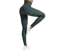 Aoxjox High Waisted Workout Leggings for Women Tummy Control Buttery Soft Yoga Metamorph Deep V Pants 26", Cloud Dark Green, XXS