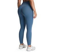 Aoxjox High Waisted Workout Leggings for Women Tummy Control Buttery Soft Yoga Metamorph Deep V Pants 26", Steel Blue, S