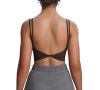 Aoxjox Women's Metamorph Twist Back Cami Sports Bra | twin spaghetti straps, u back hollow, removable pads, women's workout fitness yoga crop sports tank, gym essential