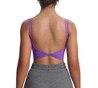 Aoxjox Women's Workout Sports Bras Fitness Yoga Crop Tank Twist Back Cami, Chive Blossom, M