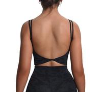 Aoxjox Women's Workout Sports Bras Fitness Yoga Crop Tank Twist Back Cami, Cloud Black, XXL