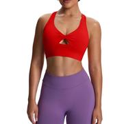 Aoxjox Women's Workout Sports Bras Twist Front Fitness Training Gym Bra Yoga Crop Lola Tank, Racing Red, M