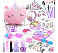 AOXLLK Kids Makeup Sets For Girls,Girls Toys Unicorn Teenage Washable Make Up Kit, Childrens Princess Pretend Play Games Toys Presents,Little Girl Birthday Set For Age 3-12 Year Old