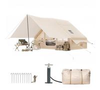 Aoxun Inflatable Tent for 2/4/6/8 Person, Air Tent with Manual Hand Pump, Camping Tent