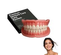 Aoyaanew Dentures, Snap on Veneers Teeth, Premium Denture Care, Silicone Reline Denture Set, Soft and Comfortable, Premium Full Dentures Set Custom Flexible False Teeth (1pcs)