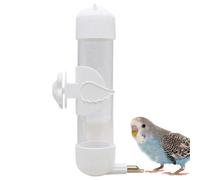 AOYEBO Automatic Cage Water Dispenser - Acrylic No-Spill Feeder with Multi-Day Capacity, Universal Hanger for All Bird Cages (Birds/Poultry) (B)