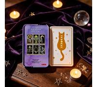 AOYEBO Cat Tarot Deck 78 Cards Waite Tin Box English Tabletop