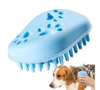 AOYEBO Dog Bath Brush - Soft Rubber Massage Scrubber with Ergonomic Grip, Gentle Hair Removal for Long/Short Haired Dogs (Dual-Function)