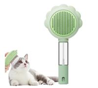 AOYEBO Spray Hair Removal Comb - Steam-Enhanced Detangling & 10mm Curved Stainless Teeth, One-Touch Pet Grooming Tool for Cat/Dog Shedding Control (green)