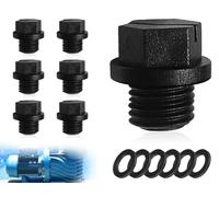 AOYEGIC Pack of 6 Pool Drain Plug, Parts for Pool Pumps, Drain Plugs, Pipe Plugs, Pool Pump Parts, Pipe Plug with Seals, Compatible with Hayward Spx1700fg Pool Drain Plug (Black)