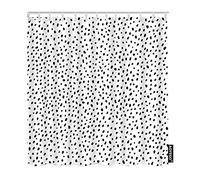 AOYEGO Polka Dot Shower Curtain with Hooks Scattered Black and White Chaotic Spot Classic Fabric Shower Curtain Decorative 60x72 Inch Polyester for Bathrooms Bathtubs Farmhouse