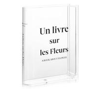 Aoyfuwell Book Vase, Tulip Vase, Transparent Acrylic Book Vase for Flower Vases, Clear Book Vase, Decorative Books Vase for Bookshelf, Decoration, Aesthetic Room Decor, Bedroom, Office, Table