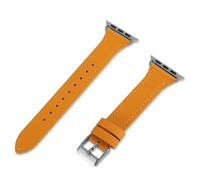 AoYi Italian Genuine Leather Strap Women for Apple Watch Series 11 10 9 8 7 6 5 4 3 2 1 SE3 SE2 SE, SGS Certified Dressy Bracelet Cute Band for iWatch 38mm 40mm 41mm 42mm, Yellow