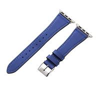 AoYi Italian Genuine Leather Straps for Apple Watch Series 10 9 8 7 6 5 4 3 2 1 SE SE2, SGS Certified Dressy Bracelets Cute Bands Women for iWatch 38mm 40mm 41mm 42mm, Blue