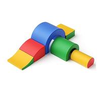 Aoykkii Soft Play Set for Toddlers 1-3, 5in1 Climbing Blocks for Toddler - Climbing Toys - Baby Climbing Gym Foam - with Slide Stairs and Tunnel, Toddler Preschooler Play Equipment (Rainbow)