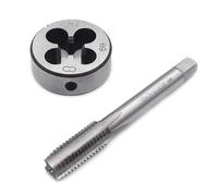 Aoyswuz 2 Piece Suit Tap and Die Set M12x1.75 mm Thread Taps and Round Die HSS Hand Threading Tapping Tools for Nut Screw Bolt Thread Repair(M12)