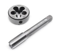 Aoyswuz 2 Piece Suit Tap and Die Set M14x1.5 mm Thread Taps and Round Die HSS Hand Threading Tapping Tools for Nut Screw Bolt Thread Repair(M14)