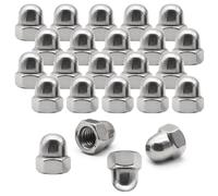 Aoyswuz 30 Pcs M6 Dome Cap Nuts 304 Stainless Steel Acorn Dome Head, Dome Head Hex Lock Nuts for Fastening Various Bolts(M6)
