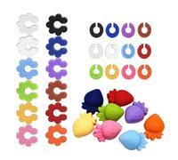 AOYUDJ Reusable Silicone Glass Markers Set for Wine Glasses and Cocktails Color Suitable for Parties and Event