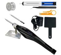 AOYUE Mini T-12 Active Soldering Iron Kit Adjustable Temperature 350-480°C LED Electric Welding Tool with Solder Sucker, Solder Wire, Tweezers, Soldering Iron Stand，De-Soldering Pump