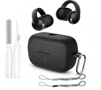 AOYYUBK for Soundcore C50i Case, Scratch Shock Resistant Silicone Protective Cover (Black)