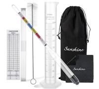 AOZ LIbei Hydrometer Test Set Triple Scale Alcohol Tester Hydrometer and 250ml Plastic Jar kit for Beer Wine, Kombucha Mead ABV Tester, Brix, Specific Gravity Hydrometer for Home Brewing