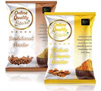 AOZA Online Quality Store Kasturi Turmeric Powder for Face + Pure Organic Sandalwood Powder For Skin Whitening(Pack of 2, 100g each, Total 200g Pack