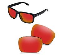AOZAN ANSI Z87.1 Polarized Replacement Lenses Compatible with Oakley Holbrook XL OO9417 Sunglasses - Electric Crimson