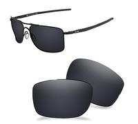 AOZAN ANSI Z87.1 Polarized Replacement Lenses For Oakley Gauge 8 L OO4124-62mm Sunglasses - Metallic Black