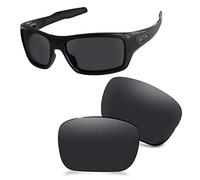 AOZAN ANSI Z87.1 Polarized Replacement Lenses For Oakley Turbine Sunglasses - Onyx Black