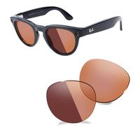 AOZAN ANSI Z87.1 Replacement Lenses Compatible with Ray-Ban Meta Headliner RW4009 50mm Smart Glasses, Photochromic and Impact Resistant - Orange Photochromic