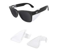 AOZAN Glasses Side Shields for Ray-Ban Meta Wayfarer/Skyler/Headliner & Oakley Meta HSTN Smart Glasses, Dustproof & Lightweight - Clear