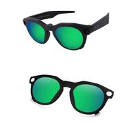 AOZAN Matte Black Frame Polarized Clip-on Sunglasses Compatible with Oakley Meta HSTN OW8002 51mm for Men & Women - Jade Green