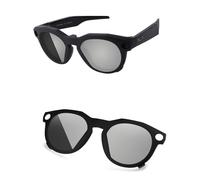 AOZAN Matte Black Frame Polarized Clip-on Sunglasses Compatible with Oakley Meta HSTN OW8002 51mm for Men & Women - Grey Photochromic