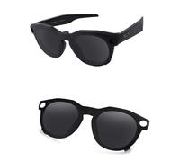 AOZAN Matte Black Frame Polarized Clip-on Sunglasses Compatible with Oakley Meta HSTN OW8002 51mm for Men & Women - Onyx Black