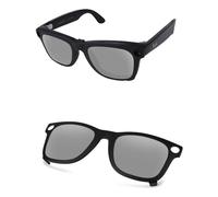 AOZAN Matte Black Frame Polarized Clip-on Sunglasses Compatible with Ray-Ban Meta Wayfarer RW4006 50mm for Men & Women - Gainsboro