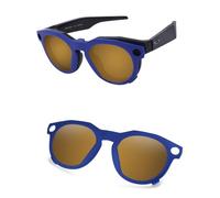 AOZAN Matte Blue Frame Polarized Clip-on Sunglasses Compatible with Oakley Meta HSTN OW8002 51mm for Men & Women - Copper Gold