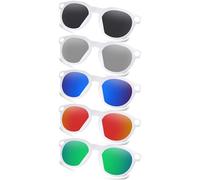 AOZAN Matte White Frame Polarized Clip-on Sunglasses Compatible with Oakley Meta HSTN OW8002 51mm for Men & Women - Onyx Black & Gainsboro & Capri Blue & Electric Crimson & Jade Green