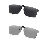 AOZAN Polarized Clip-on Flip Up Sunglasses for Oakley Field Day OY8007 50mm, UV Protection and Secure Fit - Onyx Black & Gainsboro