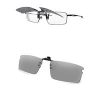 AOZAN Polarized Clip-on Flip Up Sunglasses for Oakley Top Spinner 4B OX3136 53mm, UV Protection and Secure Fit - Gainsboro