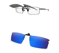 AOZAN Polarized Clip-on Flip Up Sunglasses for Oakley Top Spinner 4B OX3136 53mm, UV Protection and Secure Fit