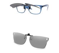 AOZAN Polarized Clip-on Flip Up Sunglasses for Ray-Ban RB5228 50mm | RX5228 50mm, UV Protection and Secure Fit - Gainsboro