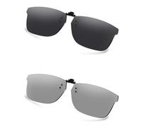 AOZAN Polarized Clip-on Flip Up Sunglasses for Ray-Ban RB5279 57mm | RX5279 57mm, UV Protection and Secure Fit - Onyx Black & Gainsboro