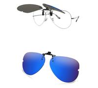 AOZAN Polarized Clip-on Flip Up Sunglasses for Ray-Ban RB6489 55mm | RX6489 55mm, UV Protection and Secure Fit