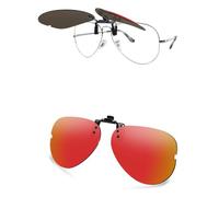 AOZAN Polarized Clip-on Flip Up Sunglasses for Ray-Ban RB6489 55mm | RX6489 55mm, UV Protection and Secure Fit