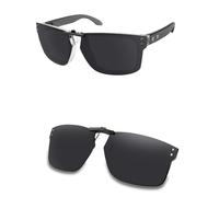 AOZAN Polarized Clip-on Sunglasses for Oakley Holbrook OX8156 56mm, Anti Glare and Scratch Resistant - Onyx Black