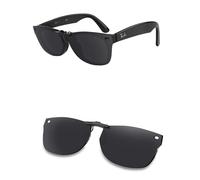 AOZAN Polarized Clip-on Sunglasses for Ray-Ban RB5184F 52mm, Anti Glare and Scratch Resistant - Onyx Black