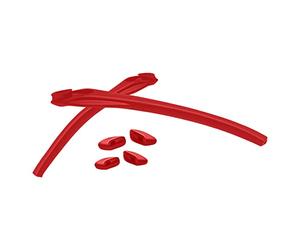 AOZAN Replacement Earsocks & Nose Pads For Oakley Flak 2.0/Flak 2.0 XL Sunglasses - Red
