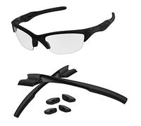 AOZAN Replacement Earsocks & Nose Pads For Oakley Half Jacket 2.0/Half Jacket 2.0 XL Sunglasses - Black