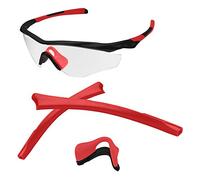 AOZAN Replacement Earsocks & Nose Pads For Oakley M2 Frame/M2 Frame XL Sunglasses - Red